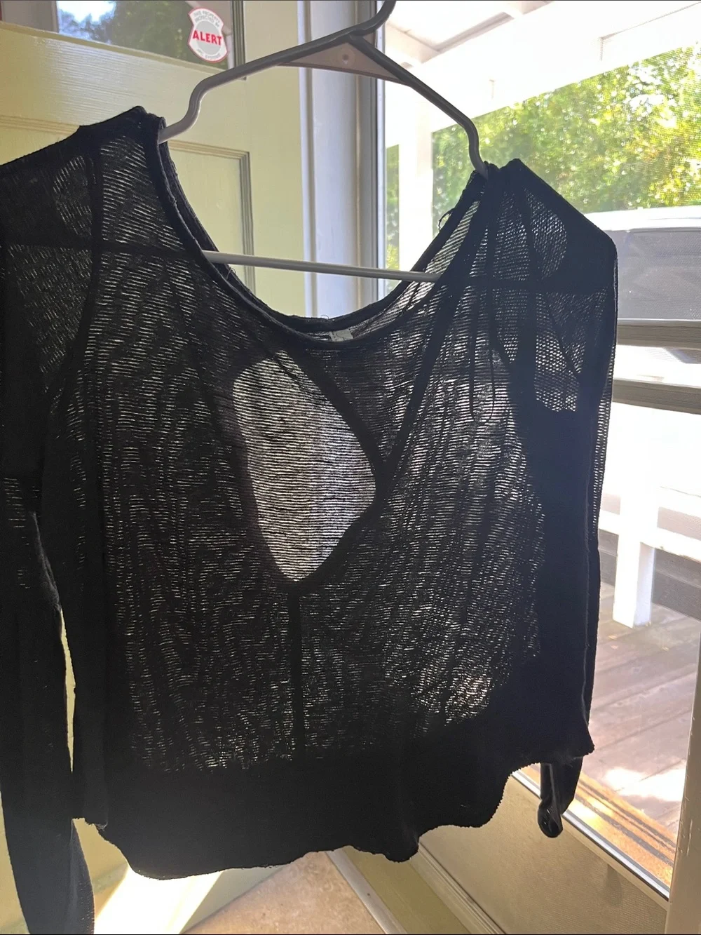 Free People crew sleeve tee