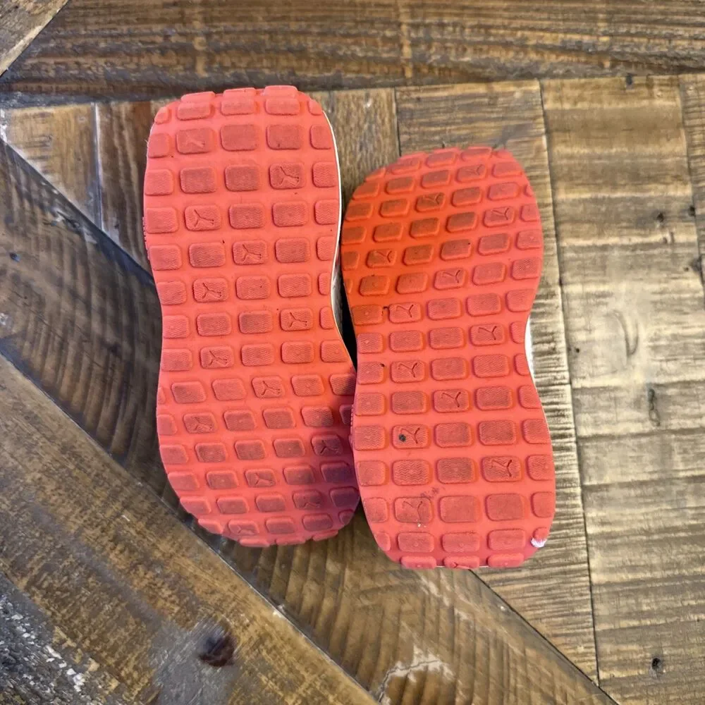 Puma 387850-01 Toddler Sneakers Size 9C Orange Pink Baby Shoes