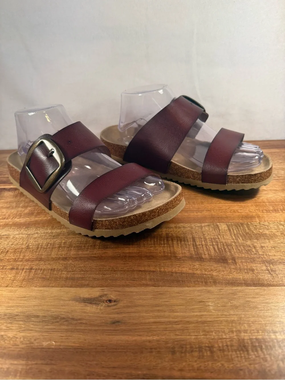 Bjorndal Courtney Cork Footbed Slip-on 2 Strap Sandal Brown Size 10