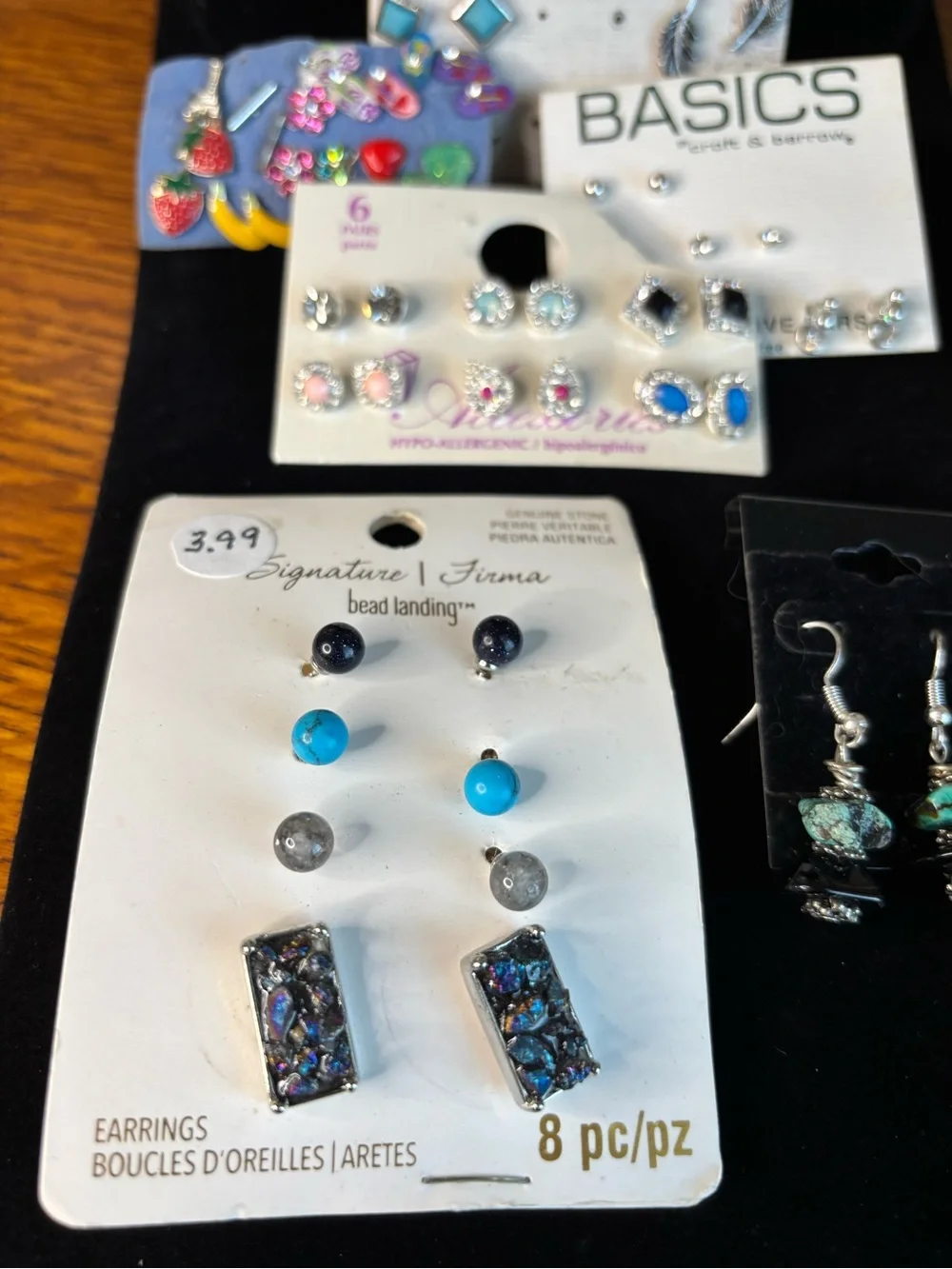 Assorted Women's/Girl’s Earring Set with Turquoise and Silver - Mixed Brands