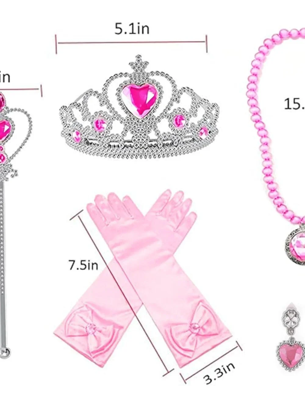 Princess Dress Up Set Accessories Presents for Kids Girls | Children Princess Ti
