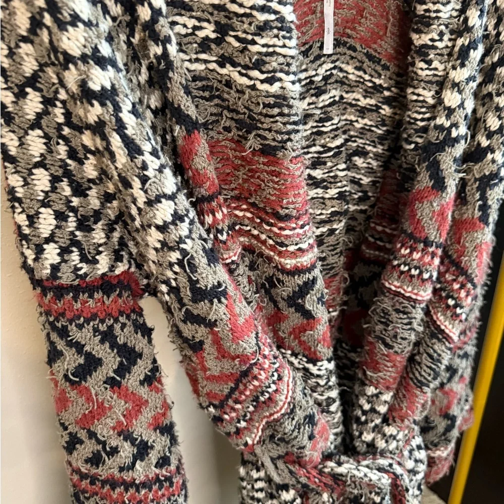 Free People duster hood knit