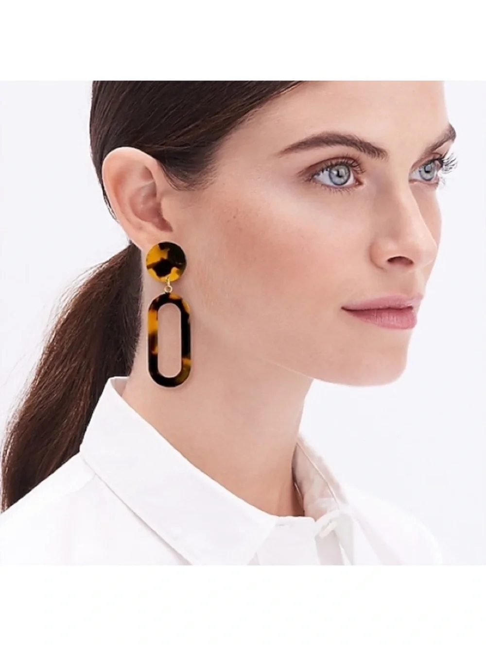 J. Crew Tortoiseshell Dangle Earrings - Brown & Black