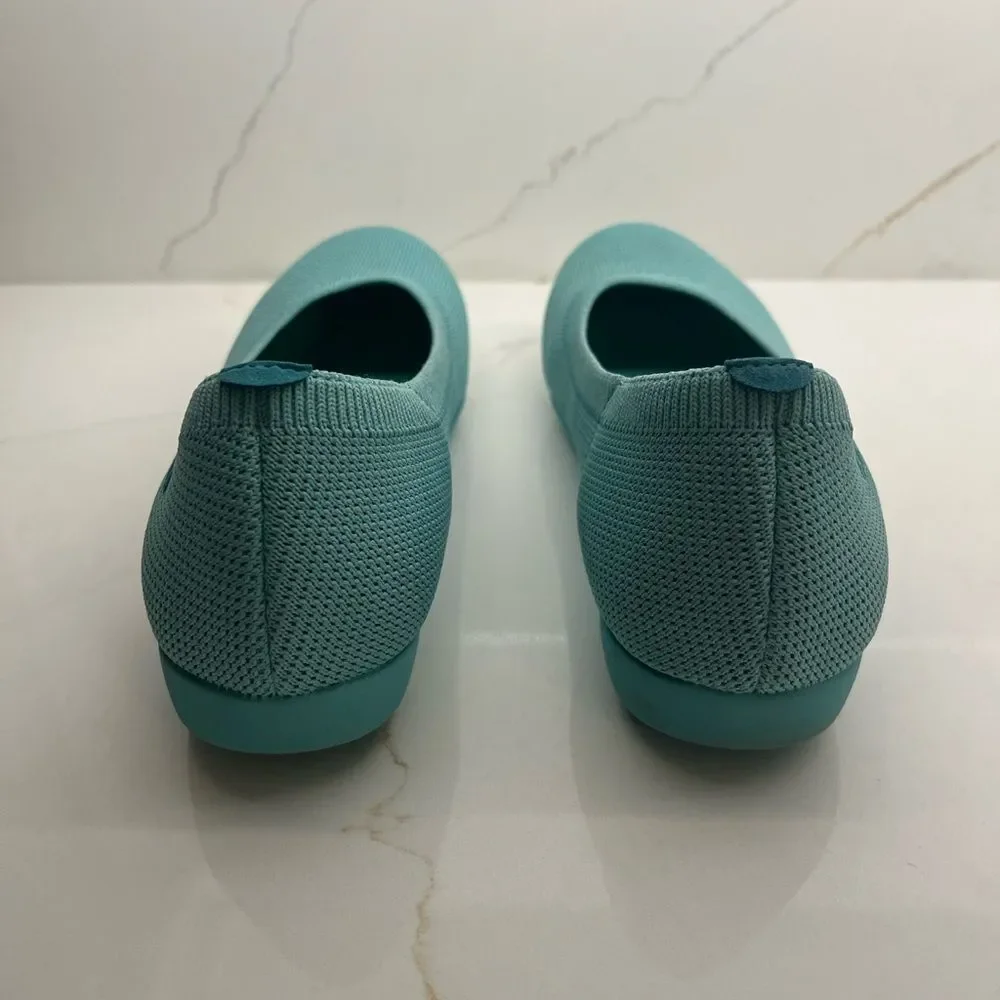 VIVAIA Knit Ballet Flats- Turquoise/Aqua Lightweight Comfort Flats EU39 | US 8.5