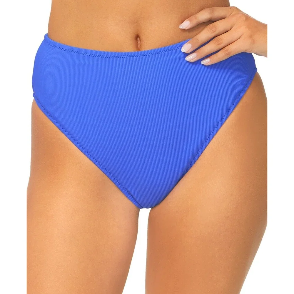 Raisins Indo High Waist Cheeky Bikini Brief Bottoms Juniors' XL Blue Pull On