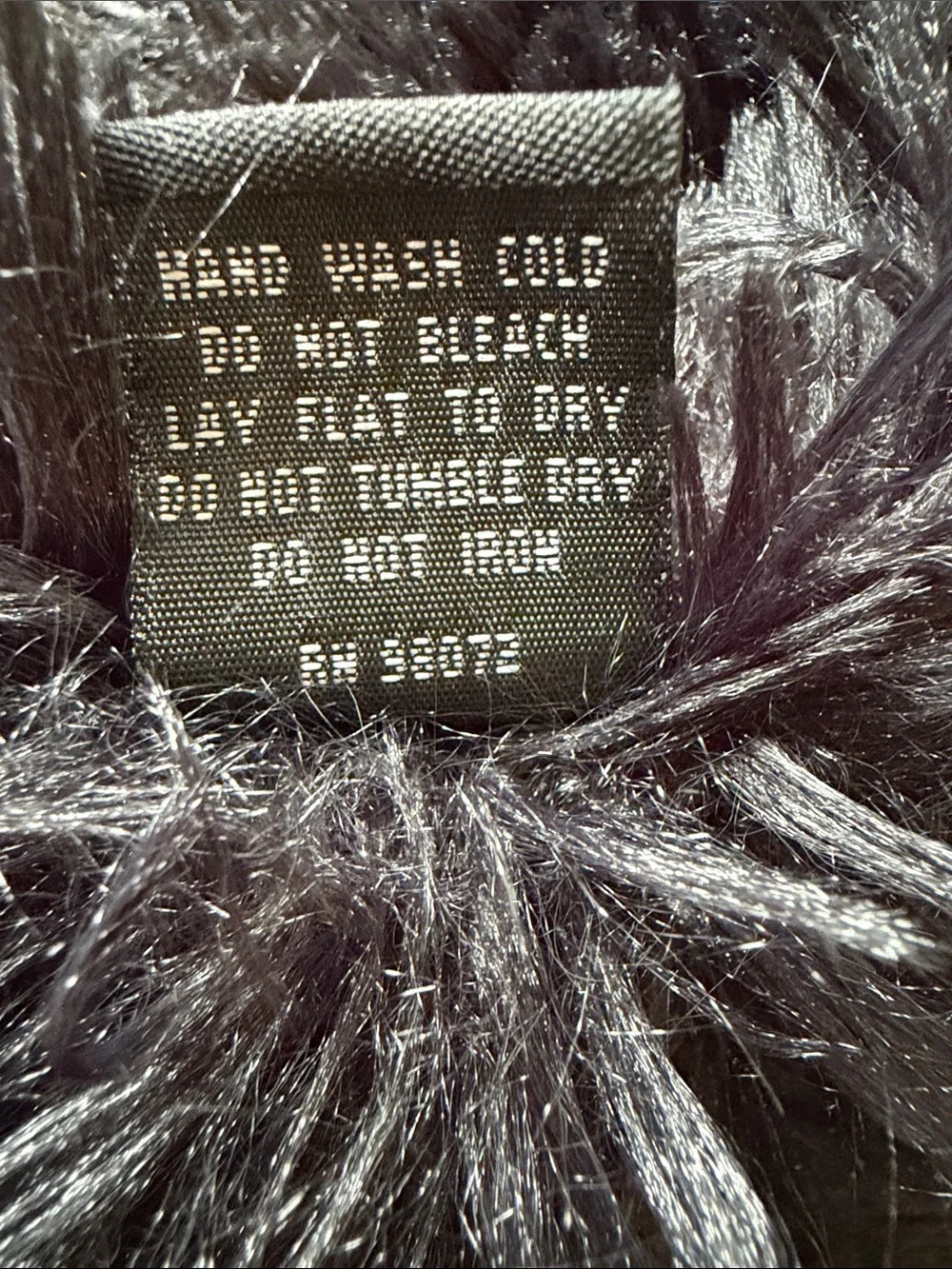 Black Faux Fur Scarf