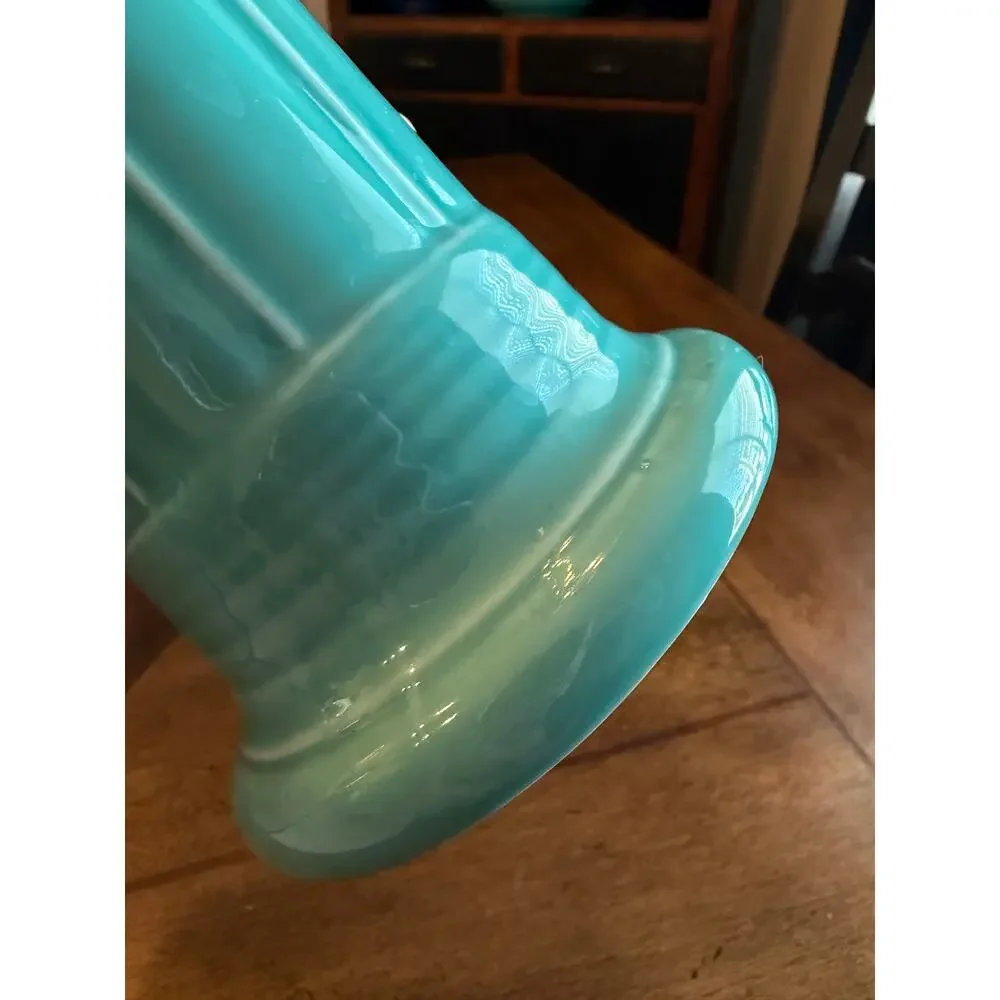 Fiesta turquoise medium vase 9.5” HLC USA ceramic flower vase Fiestaware