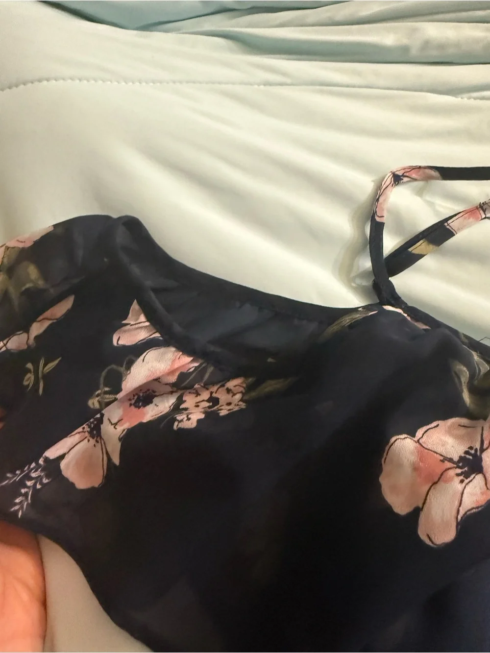 Abercrombie & Fitch Navy Dress with Pink Floral Accents