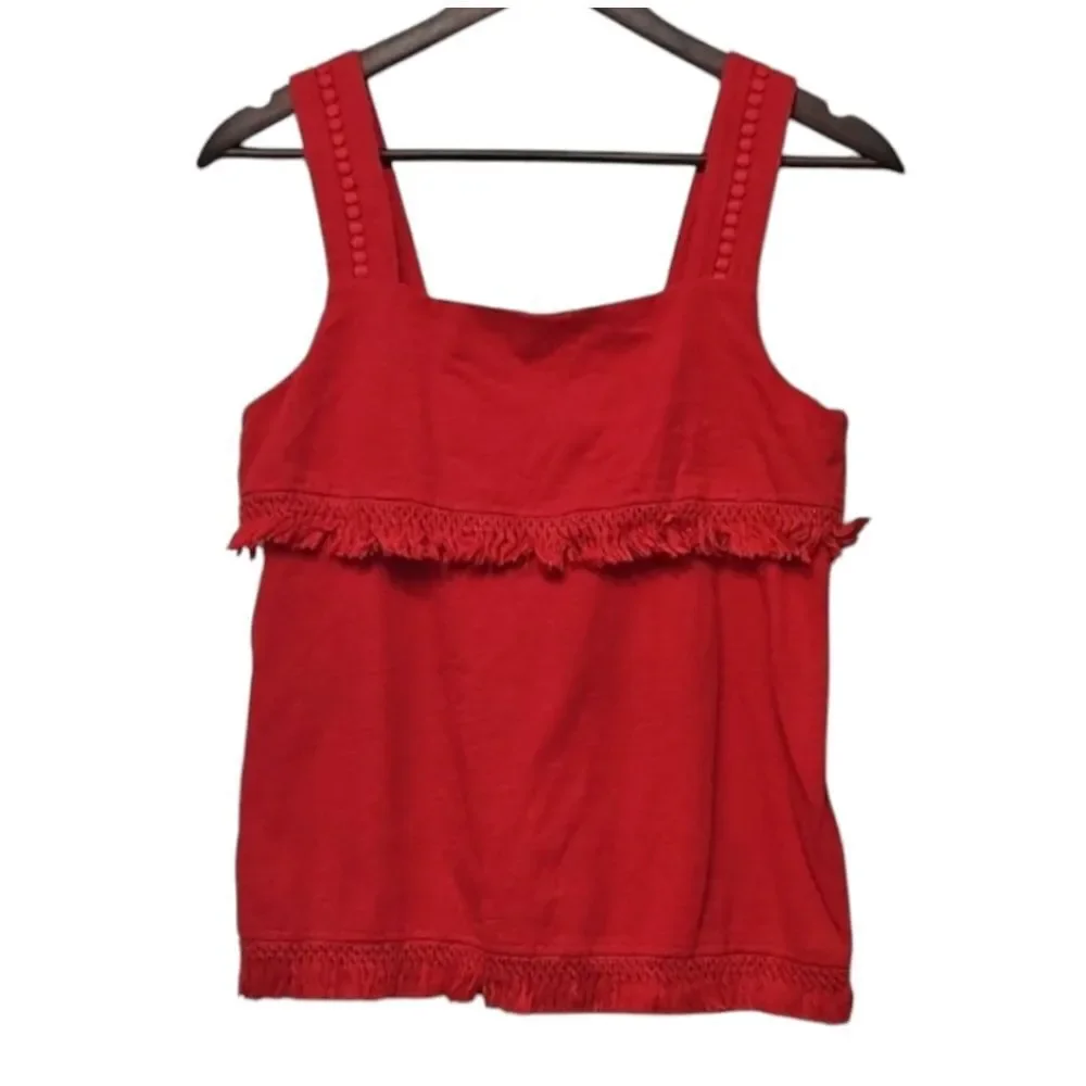 J. Crew Red Sleeveless Top