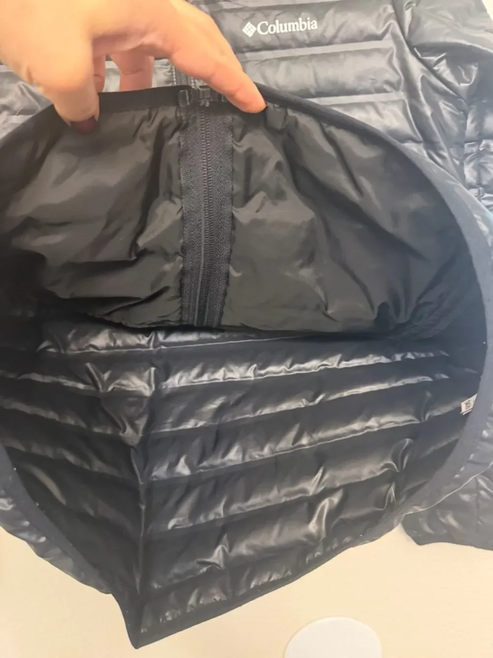 Columbia black hooded
