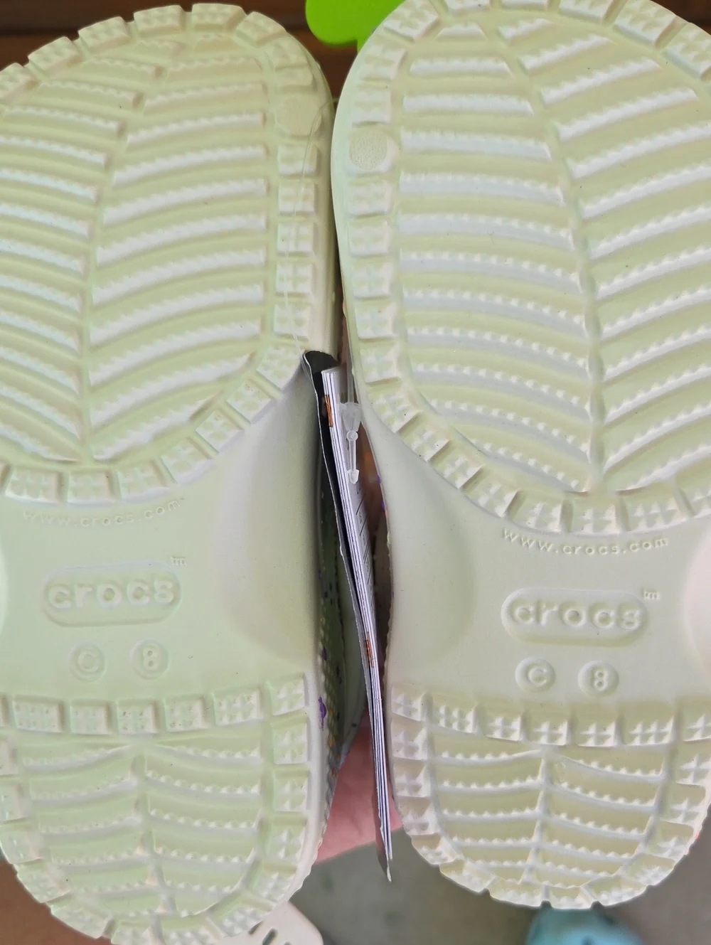 CROCS Toddler size 8C - Cream Glow in the Dark Clogs