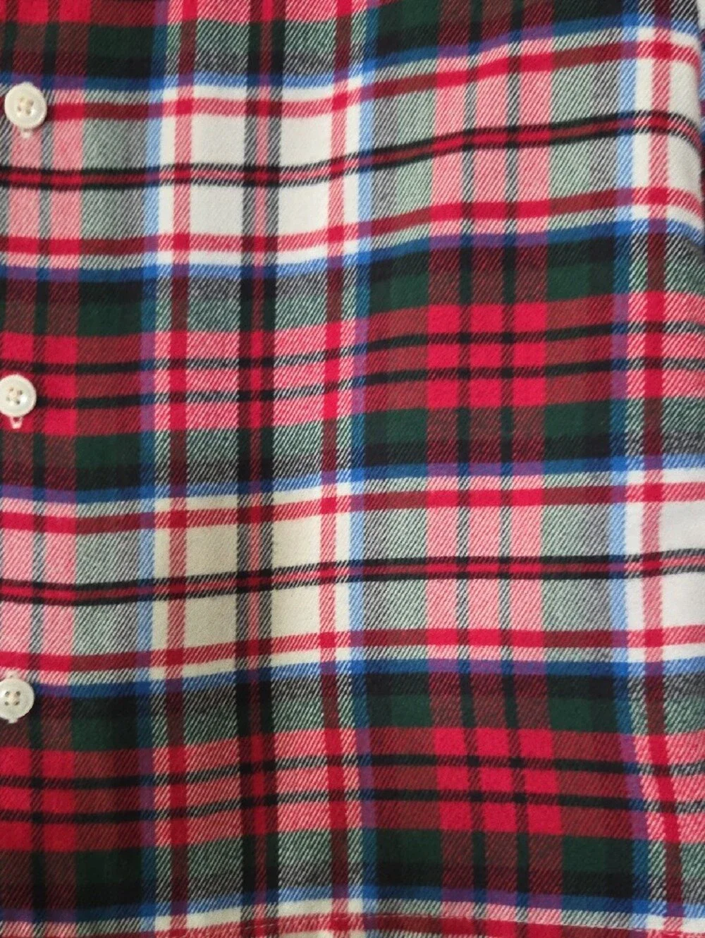 Lands' End Winter Plaid Kids Two-Piece Pajama Set