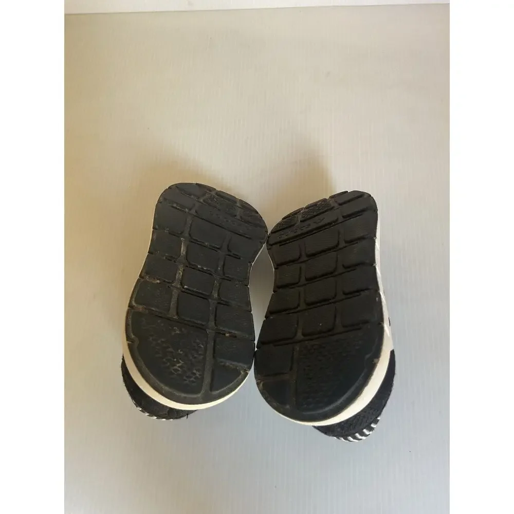 Adidas Swift Run X I Kids Size 8 Black White Sneakers Toddler Shoes FY2184