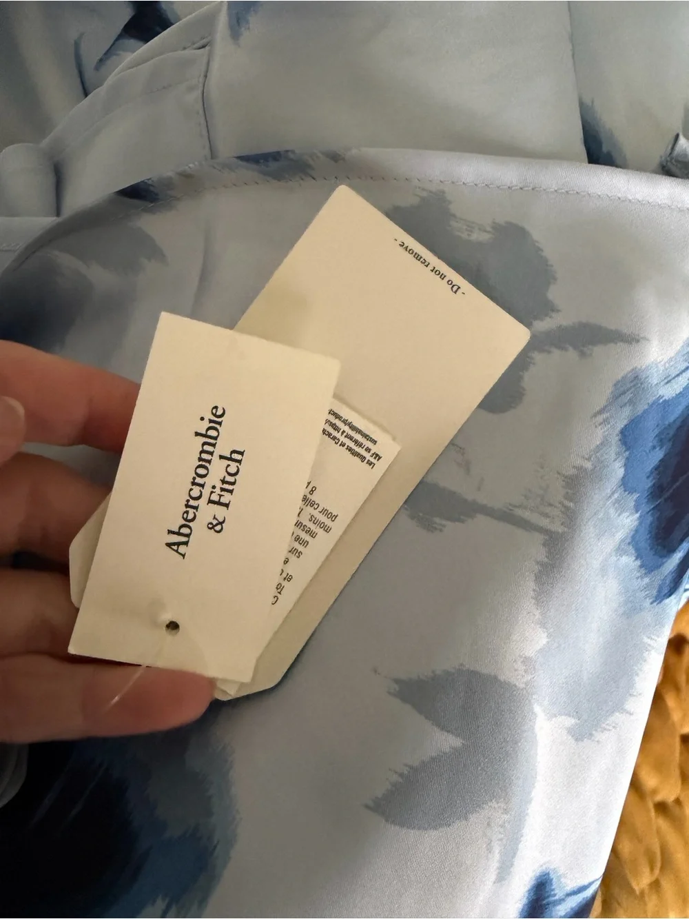 NWT Abercrombie Cowl Neck Draped Maxi midi Dress in Blue Floral small petite