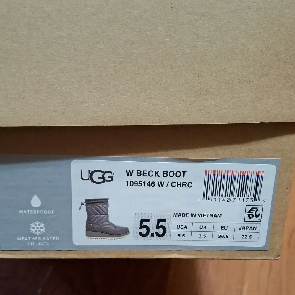 UGG Dark Gray Quilted Women's Boots