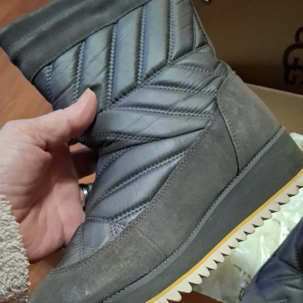 UGG Dark Gray Quilted Women's Boots