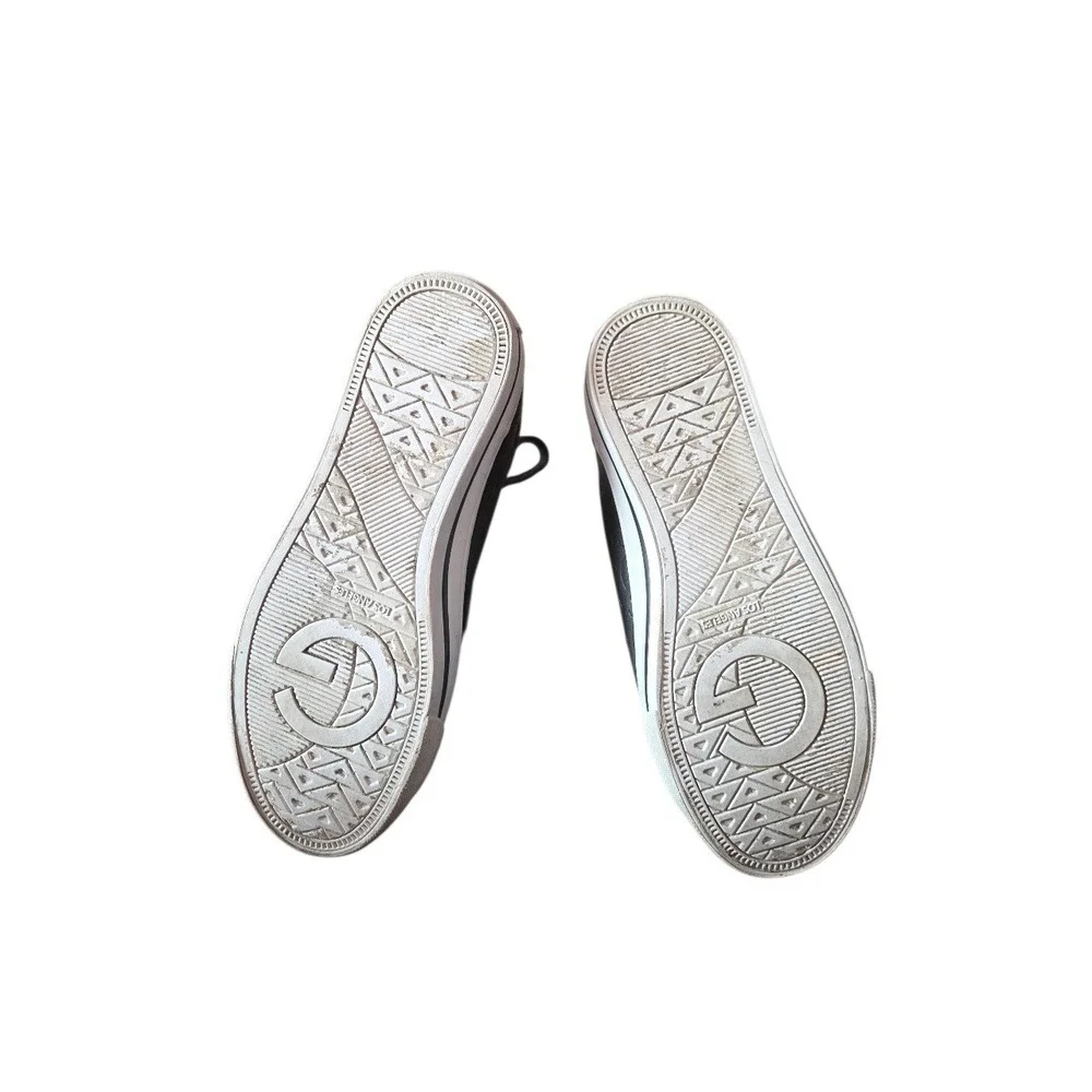 Guess‎ GBG Los Angeles Black Logo Embossed Lace-Up Sneakers Women's 7.5