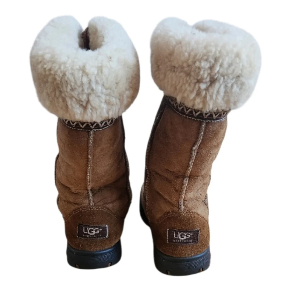 UGG Australian Ultimate Cuff Brown and Cream Shearling Boots