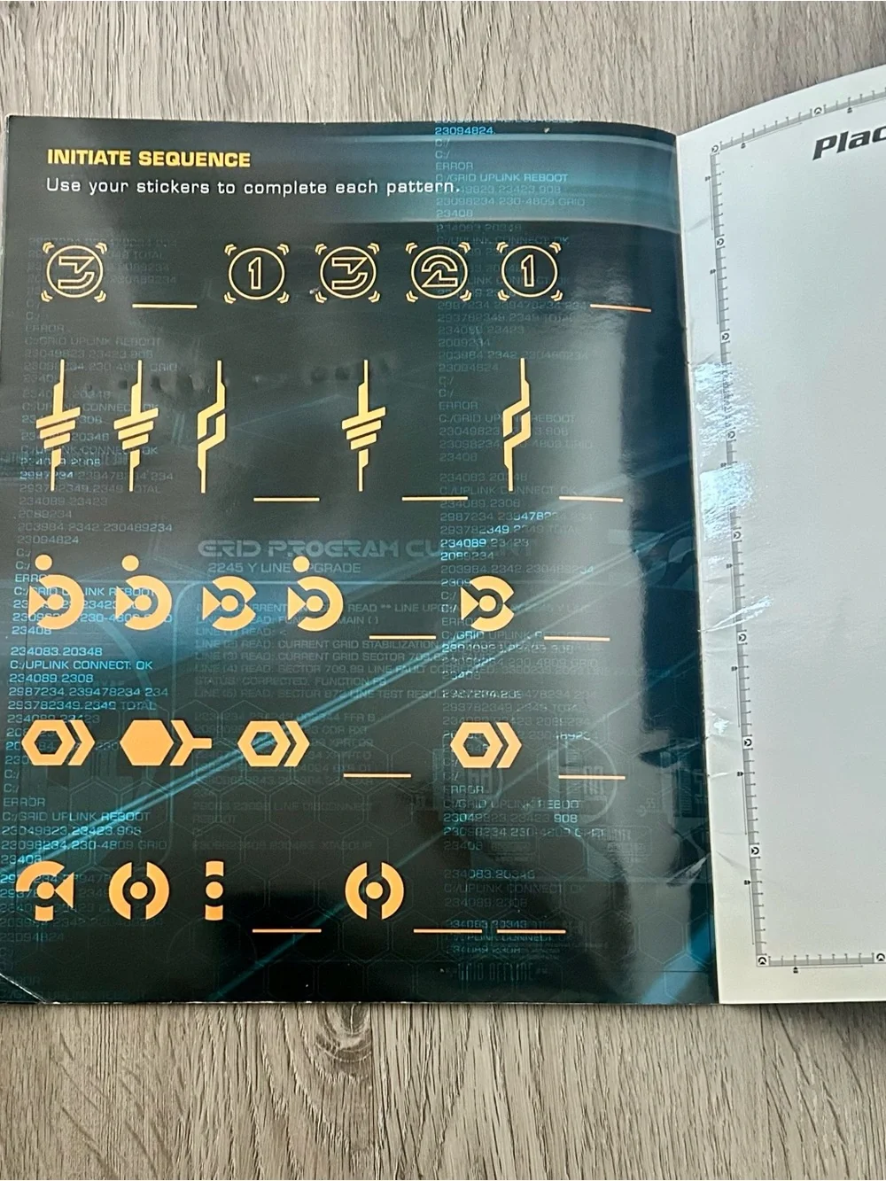 Disney TRON Legacy Battle on the Grid Sticker Book Glow in the Dark 40+ Stickers