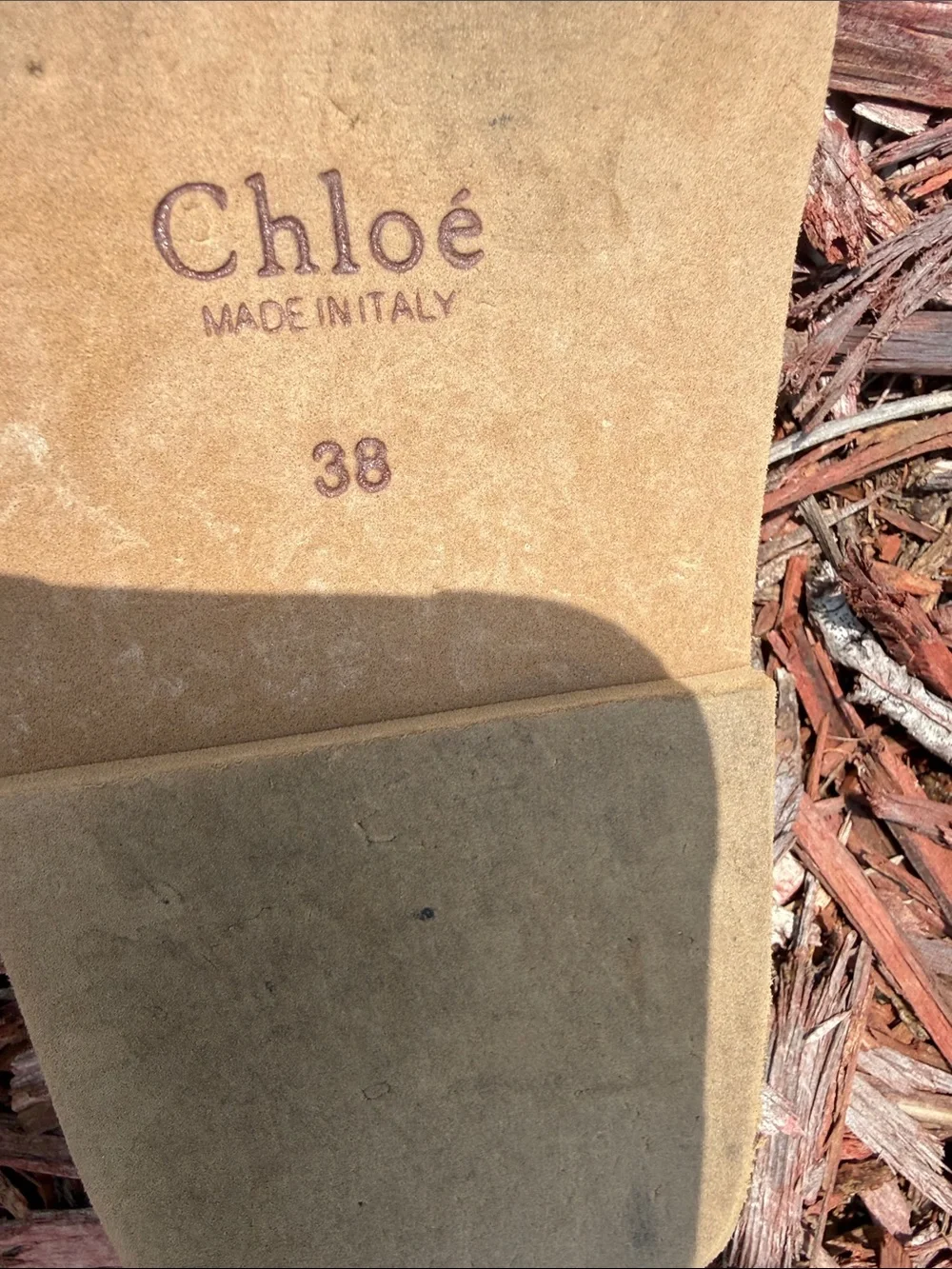 Chloé Cream Logo Ribbon Slide Sandals