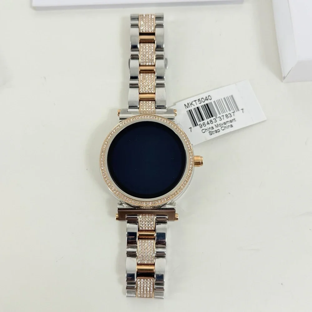 Michael Kors Access Sofie Pav Two-Tone Smartwatch Silver MKT5040 BATTERY ISSUE