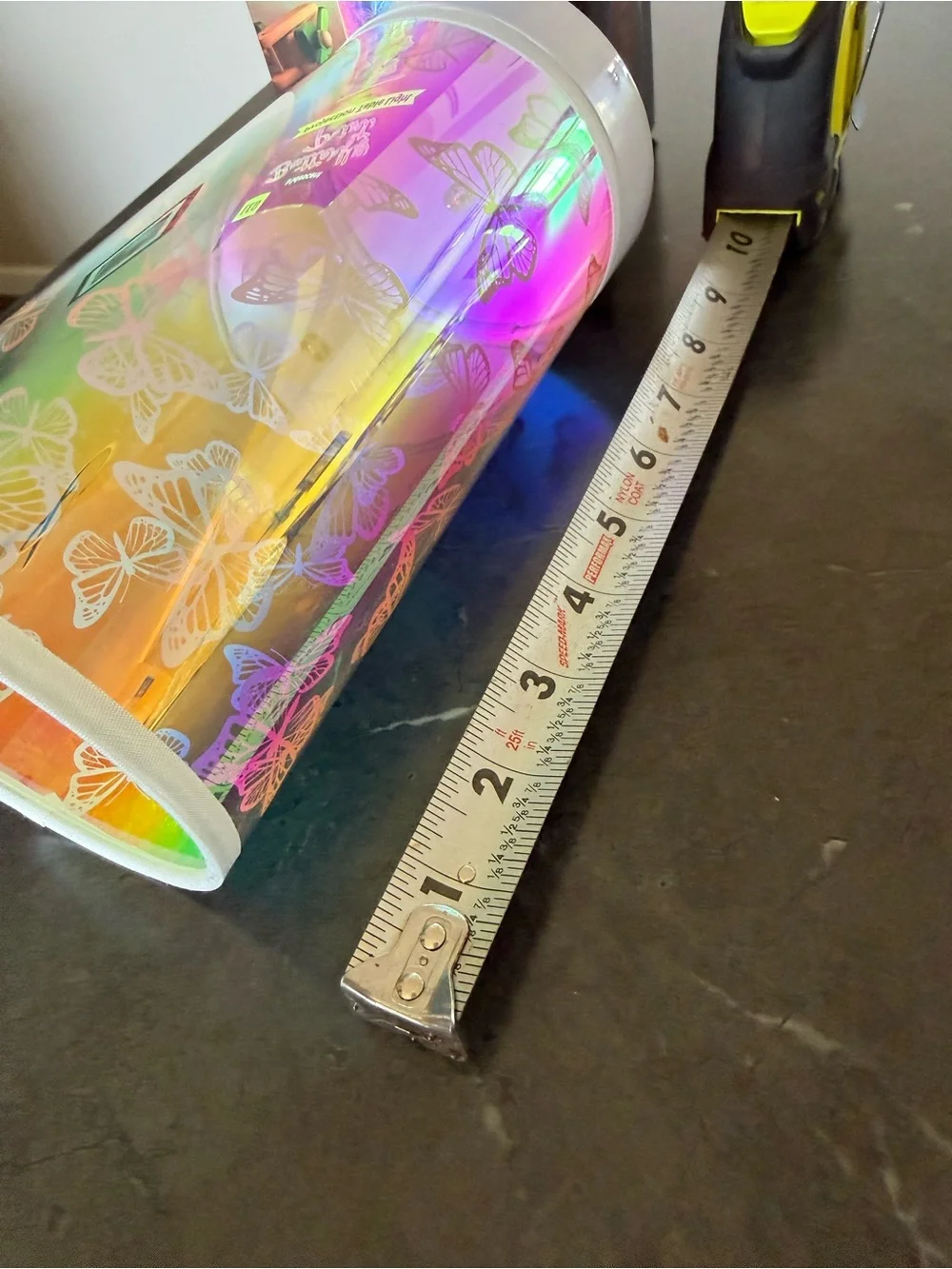 Iridescent Butterfly Print LED Projection Table Light - Multicolor