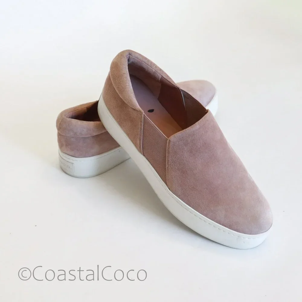 Vince Warren Women's Size 11 Suede Platform Slip-On Shoes Casual Comfort Leather