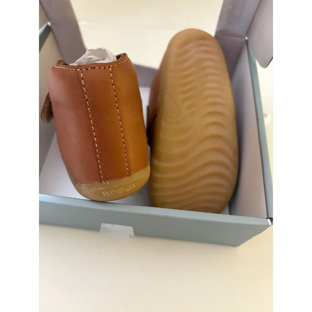 Bobux Step Up Desert Boots Caramel Brown Leather Toddler US 5T New in Box