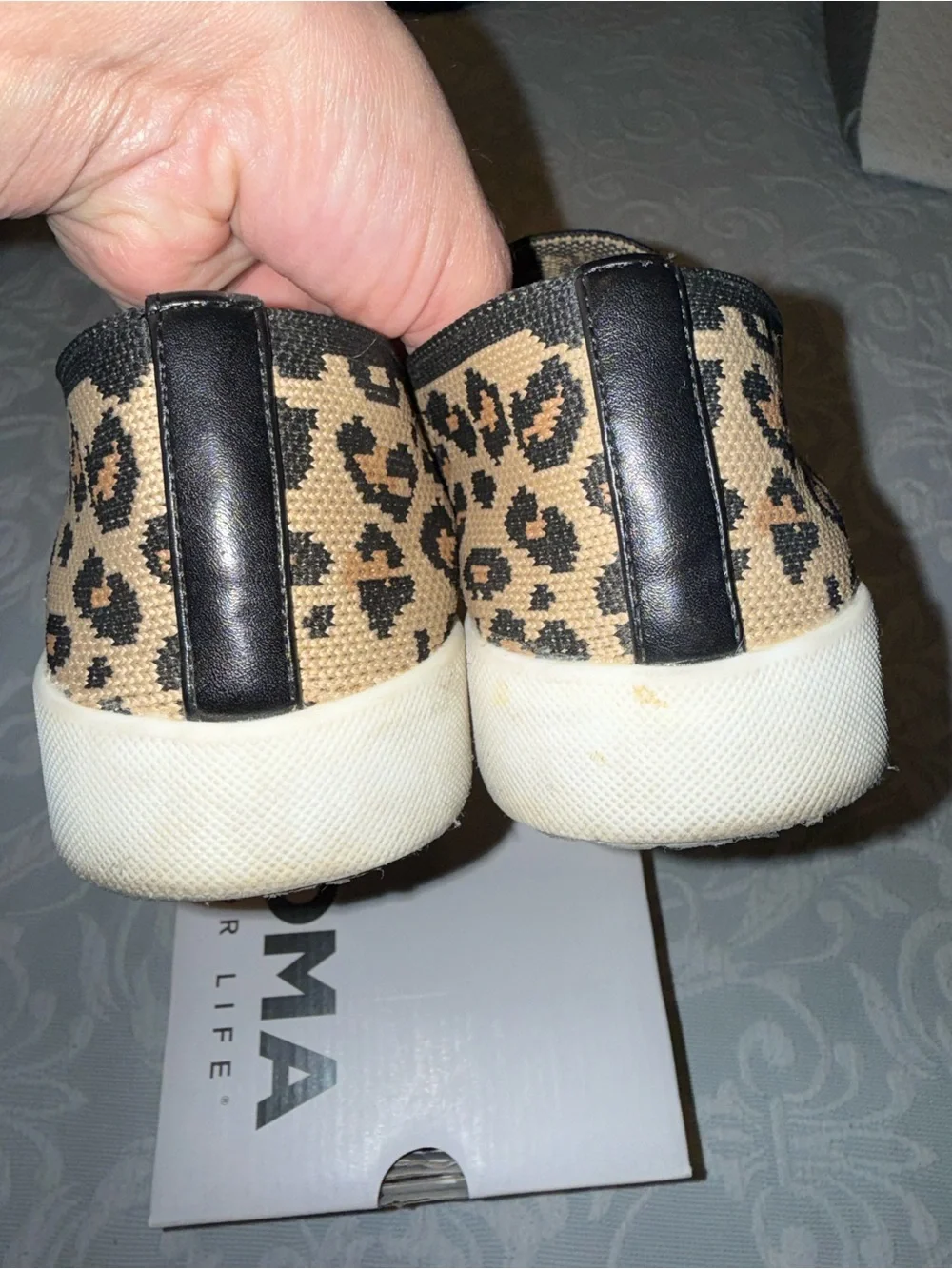 Sonoma Leopard-Print Slip-On Sneakers in Tan and Black