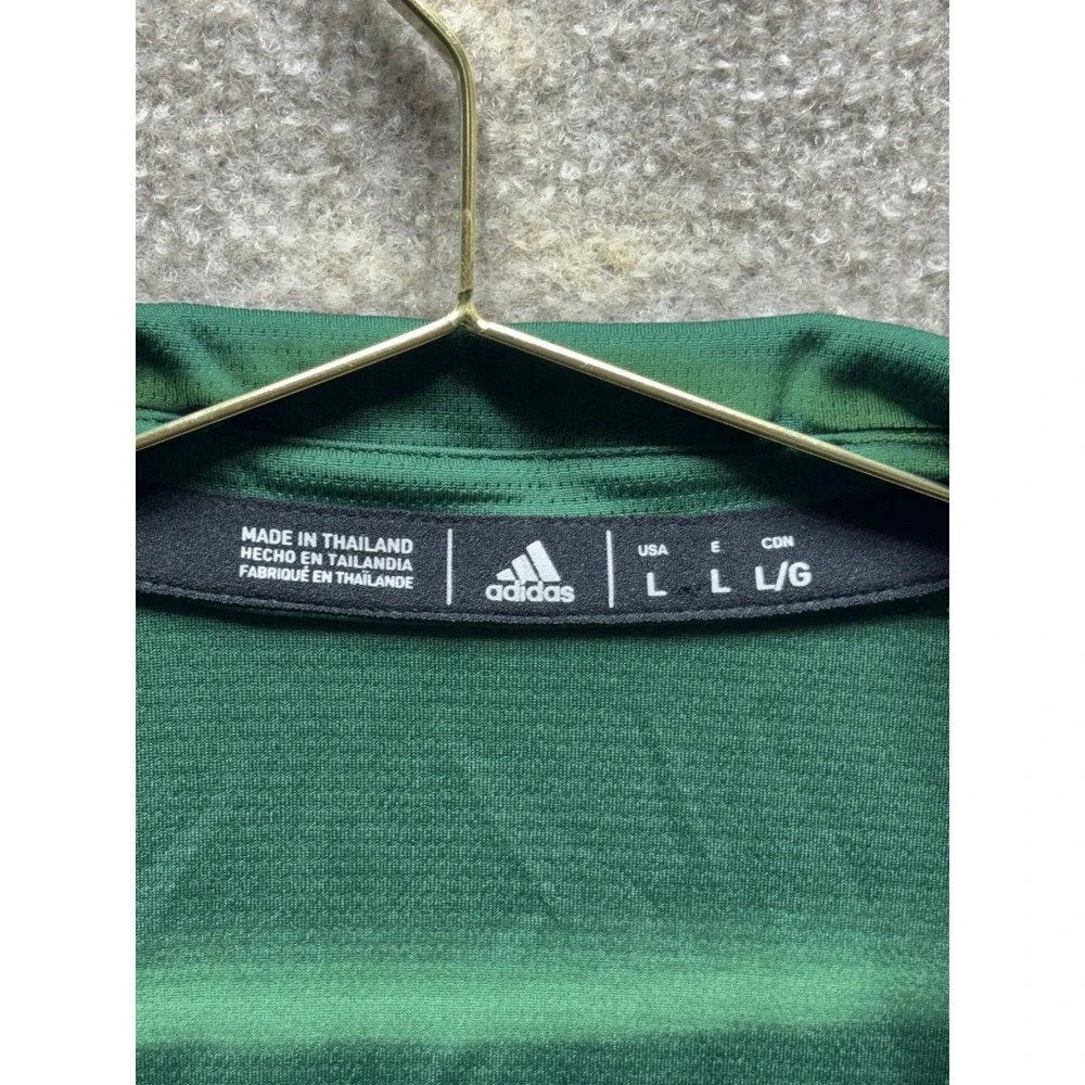 Adidas Men's Team Power Green Stadium Coaches Polo Large  Short Sleeve NEW NWT