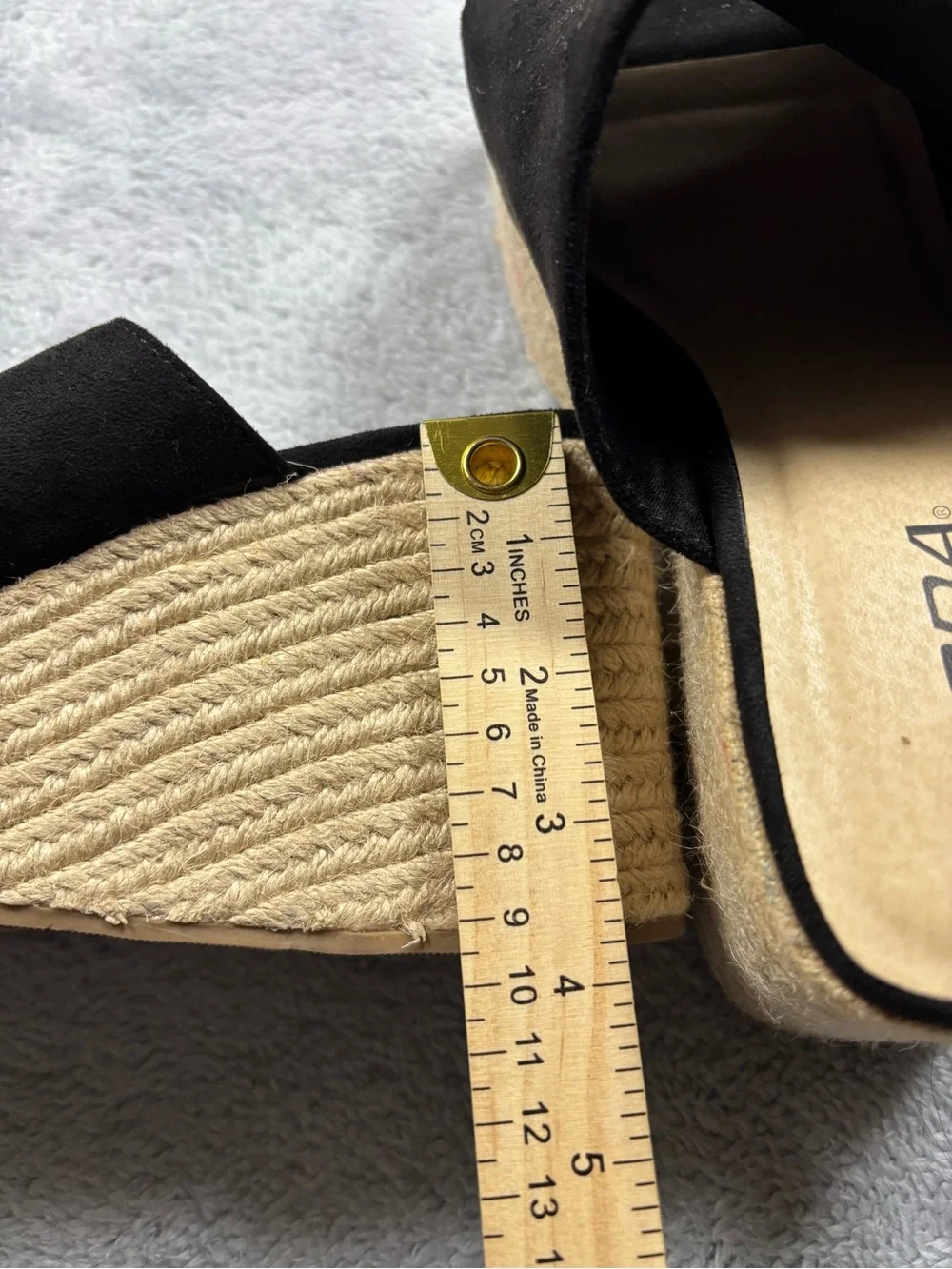 Soda Black Espadrille Platform Slide Sandals