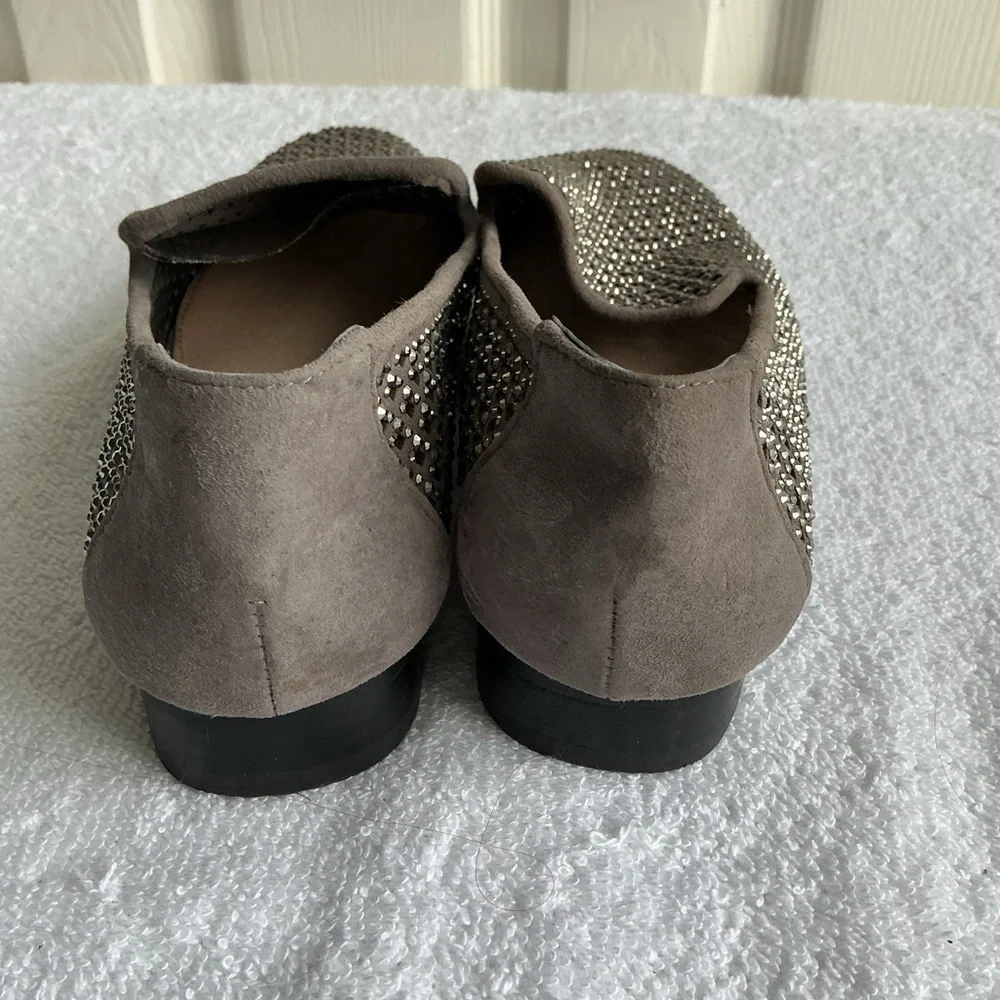 ANTONIO MELANI Black Studded Loafers shoes size 6
