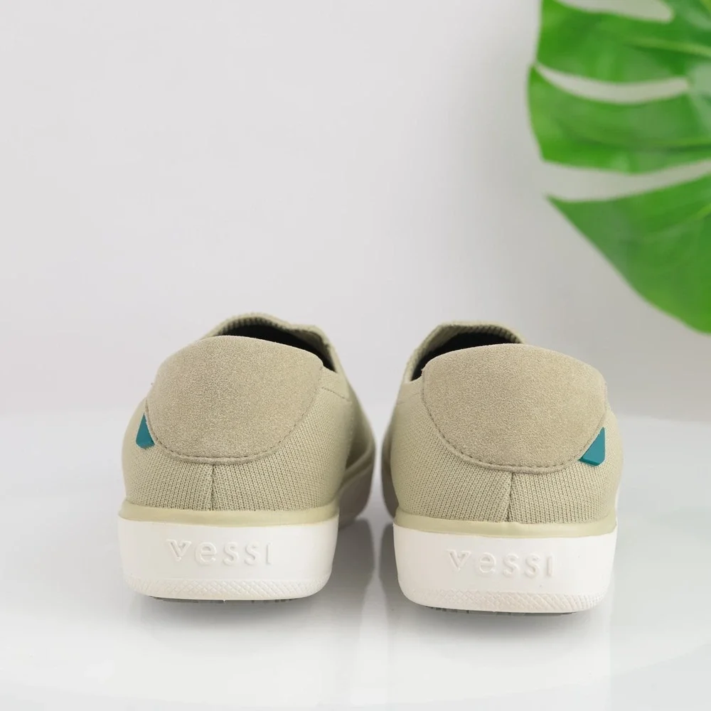 Vessi Womens Boardwalk Slip-On Sneakers Size 7 Waterproof Sage Green Flat Shoes