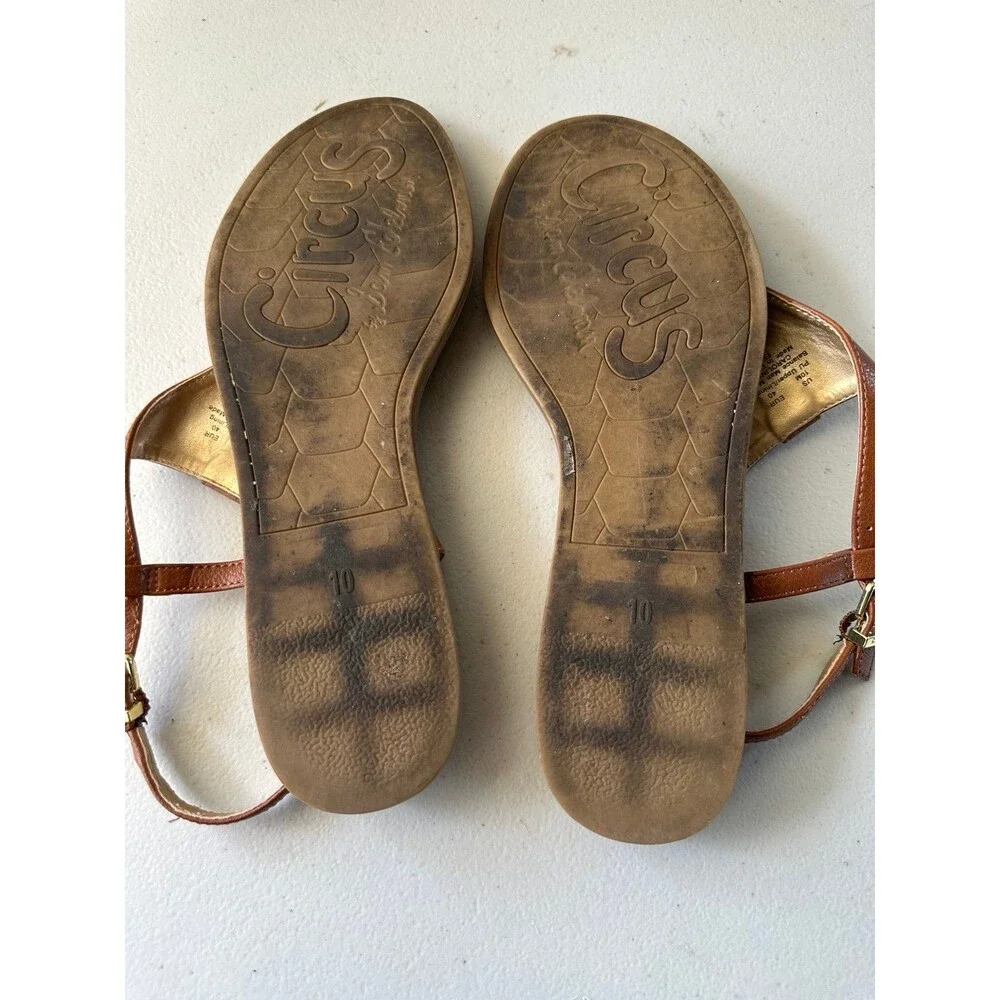 Circus By Sam Edelman Women's Carolina Thong Flat Slingback Sandals 10
