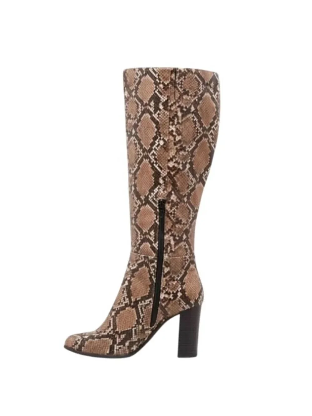 a new day Snakeskin print Brandee Knee High Heeled Fashion Boots, size 8