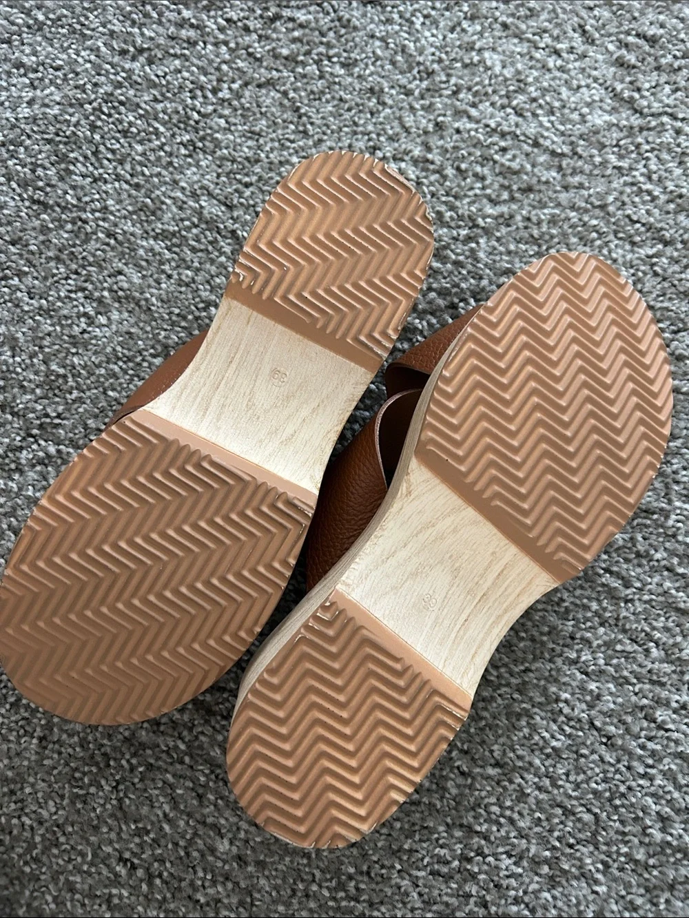 gentle souls Brown Leather Crossover Slide Sandals