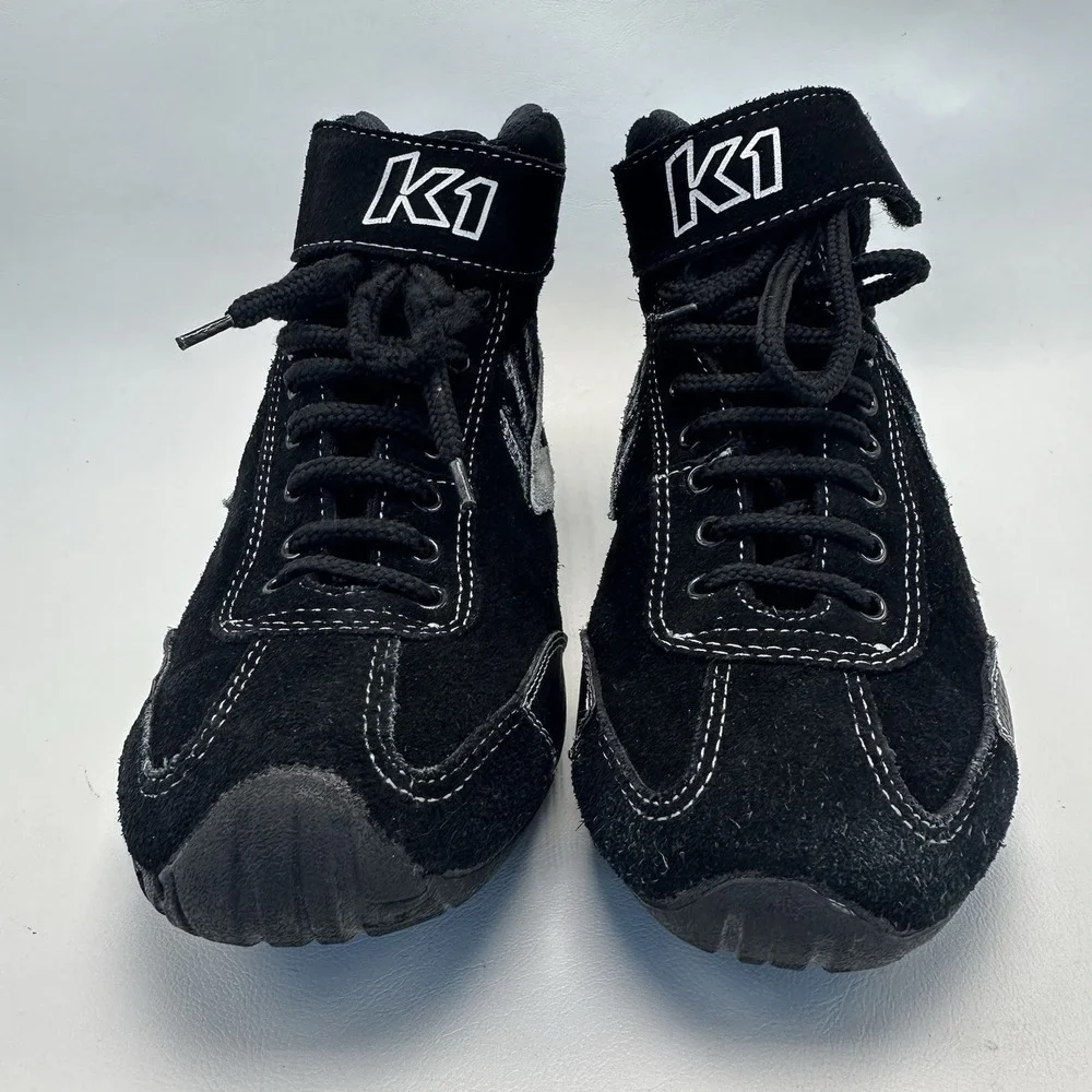 K1 RaceGear Black Race Shoes Boys/womens‎ Size 8 US 39 EU Kart Racing