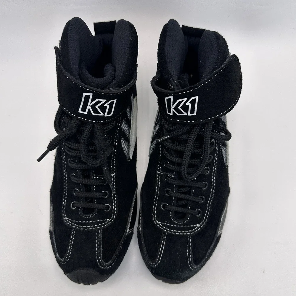 K1 RaceGear Black Race Shoes Boys/womens‎ Size 8 US 39 EU Kart Racing