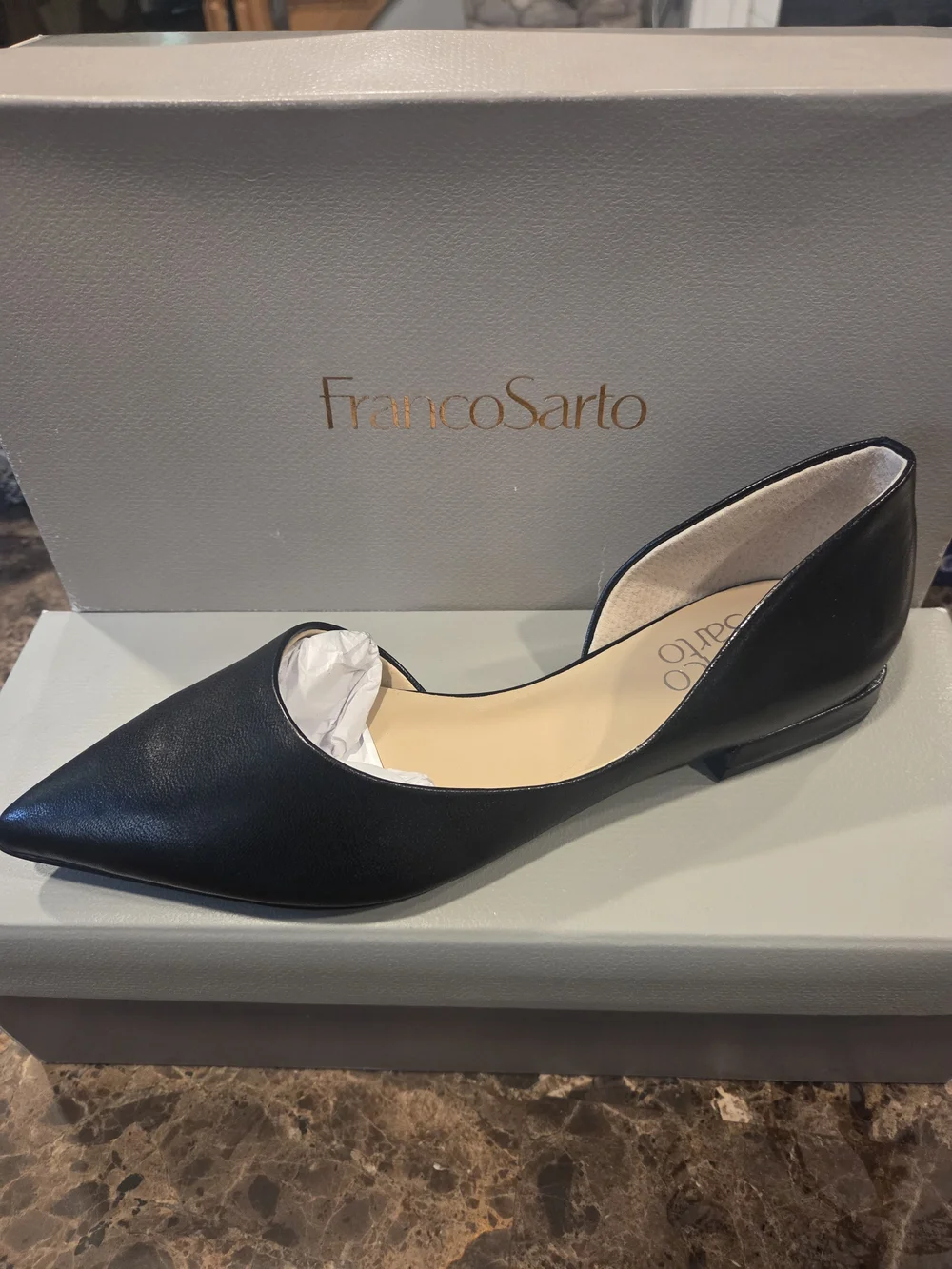 Franco Sarto Black Pointed Toe Neiman Size 6