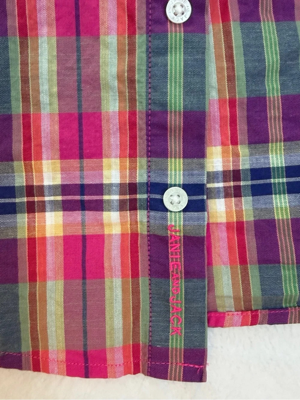 Janie and Jack bright plaid