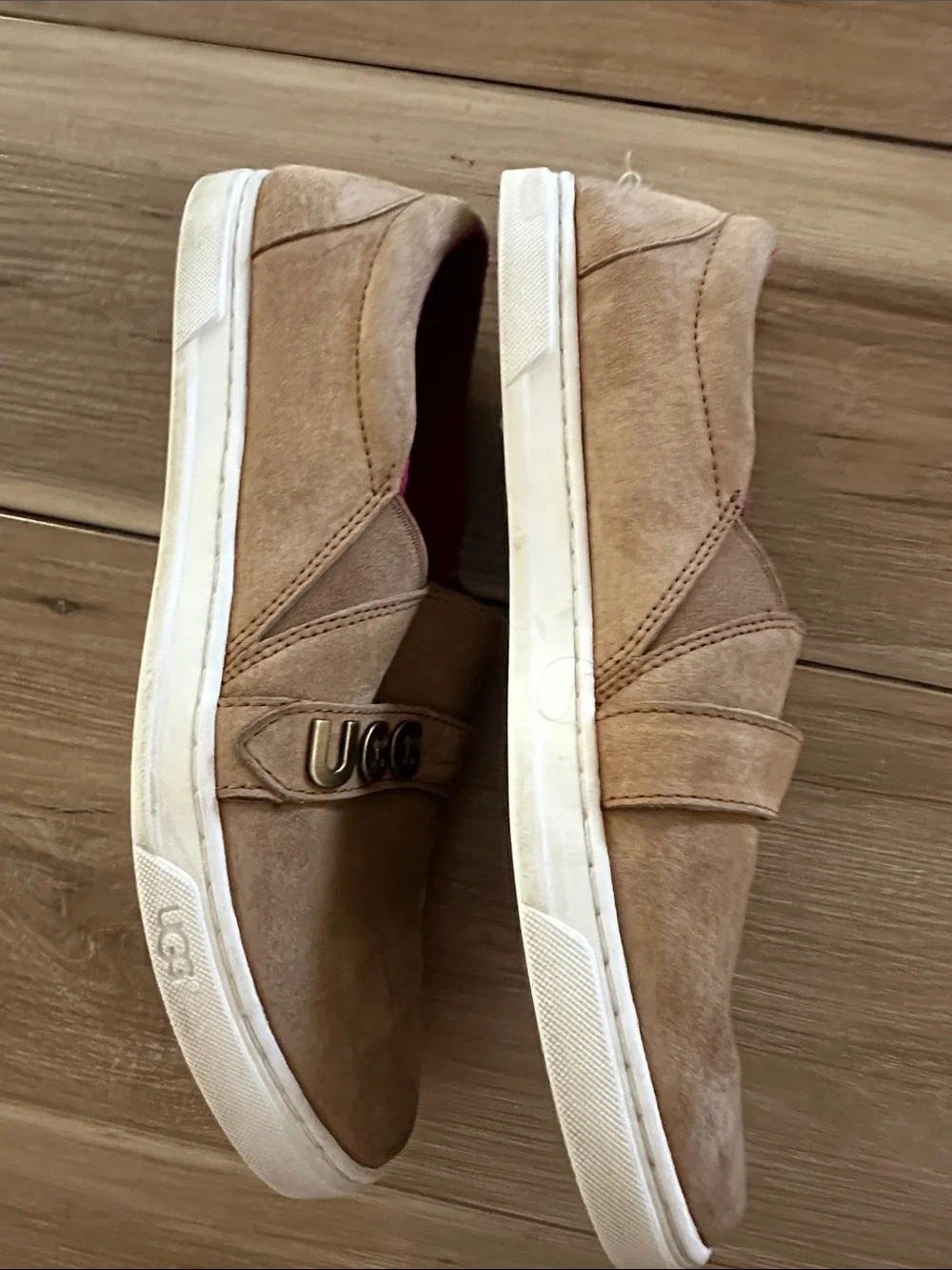 UGG Kitlyn Logo Charm Suede Loafers 9.5