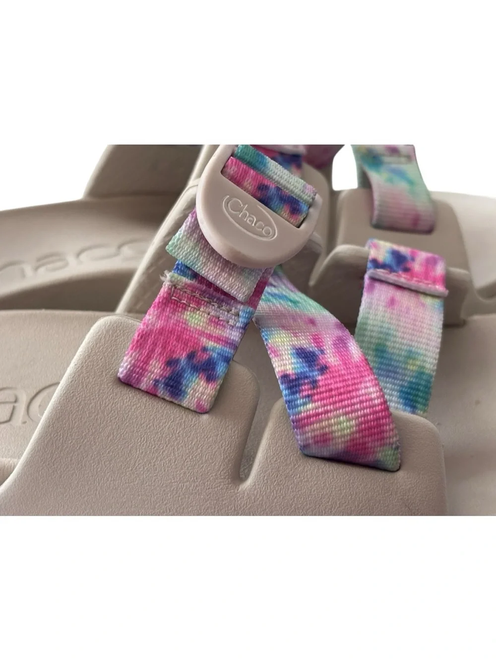 Chaco Chillos Kids Size 2 Light Tie Dye Adjustable Recovery Slide Sandals