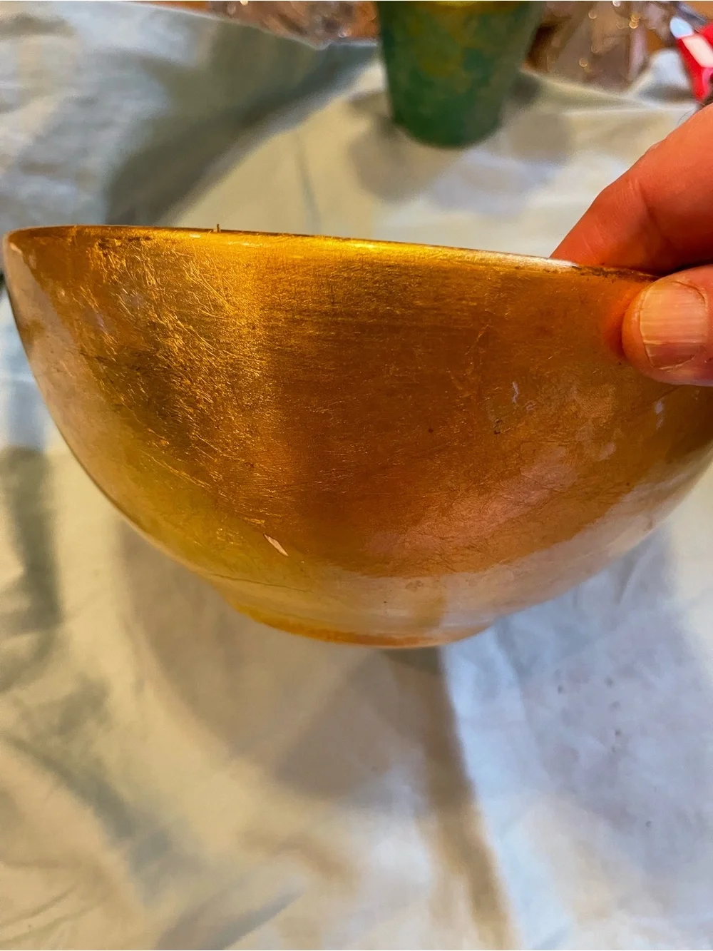 Bath & Body Works Gold Metallic Decorative Bowl