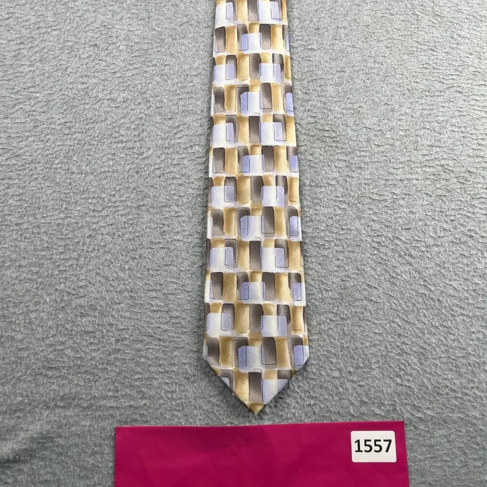 J Garcia Silk Necktie Modern Furniture Collection 34 Geometric Tie
