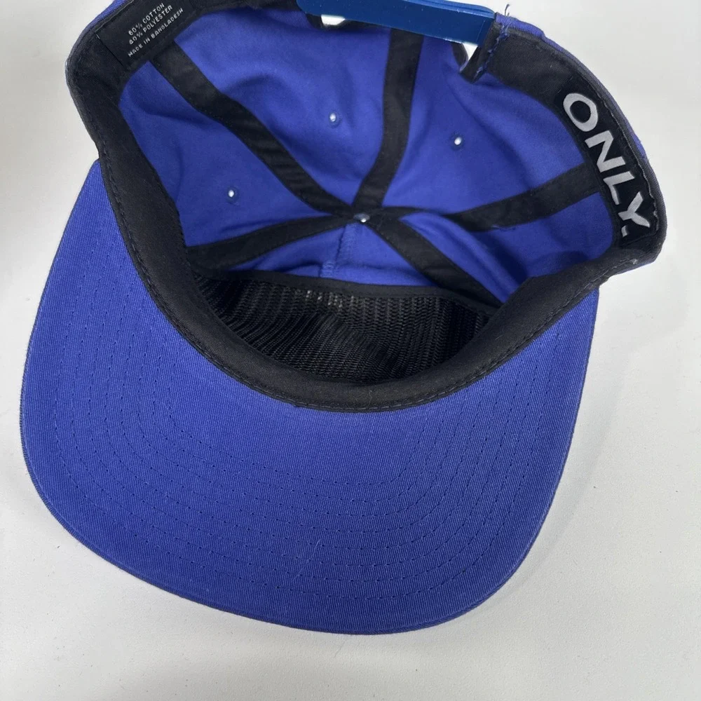 Only NY Logo Leather Patch Blue Hat Cap Adjustable‎ Snapback