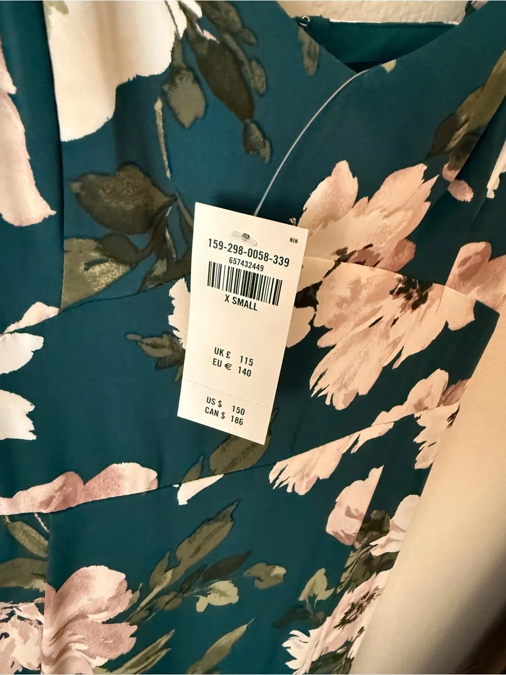 Abercrombie & Fitch Teal Floral Tiered Maxi Dress
