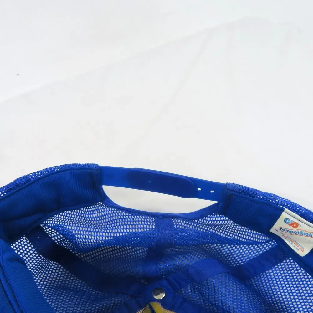 JC Penney Rope Hat Trucker Style Blue White Mesh One Size Snapback 1980s