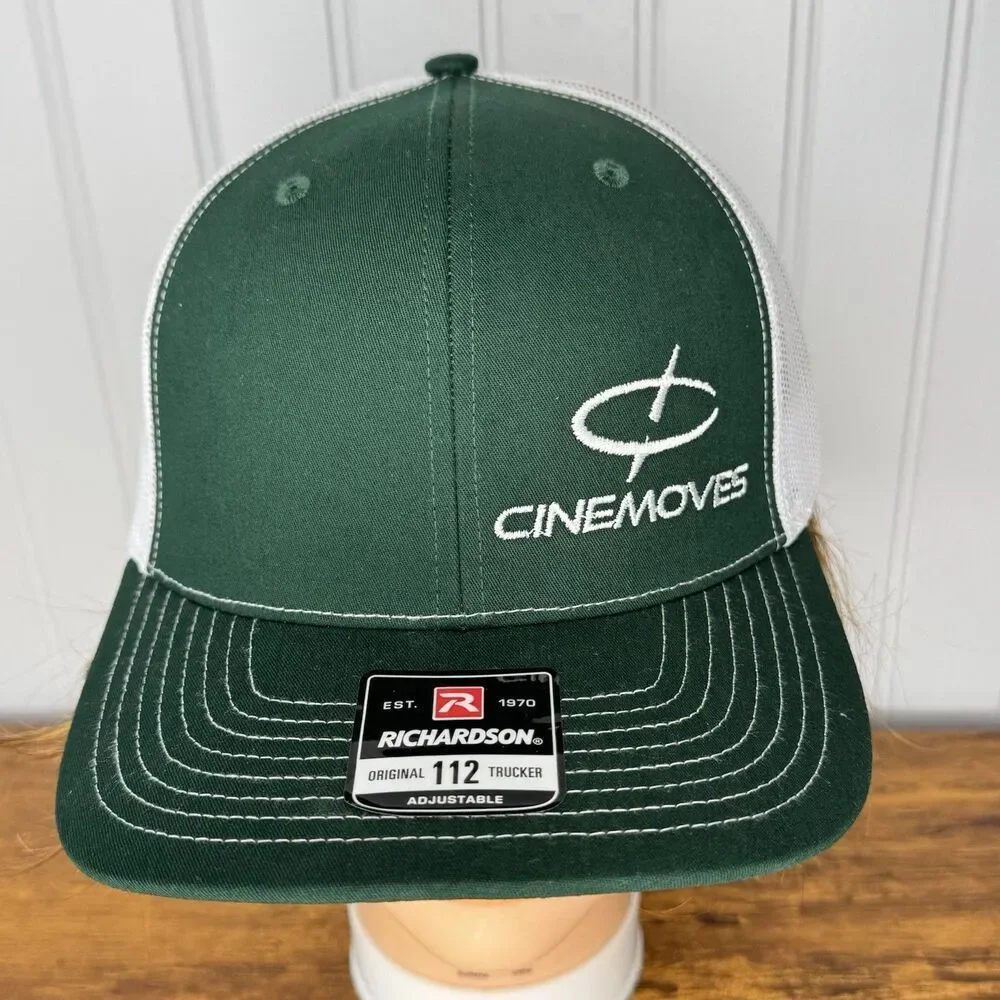 Cinemoves Green And White Trucker Hat Cast & Crew Gift Richardson 112 Mesh NWOT