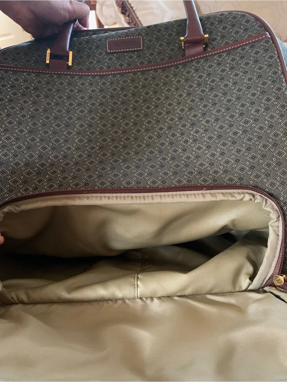 Vintage Hartmann Men's Travel Brief in Brown/Gray