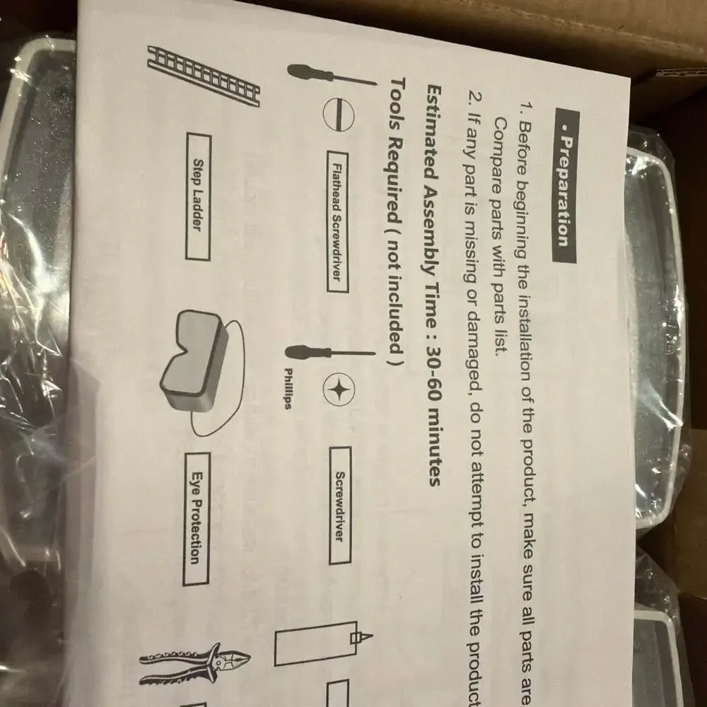 LEPOWER‎ LED Dusk to Dawn Security Light Outdoor Flood Light NIB